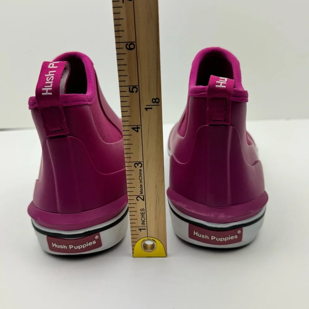 Hush Puppies Women's Chelsea Rain Boot in the Very Berry colorway. Size 7.